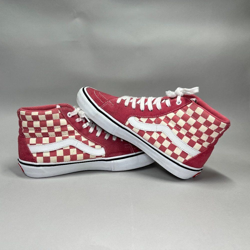Vans Men's Pro Classics Old Skool Cherckerboard High Top Lace Up‎ Sneakers - Picture 8 of 13